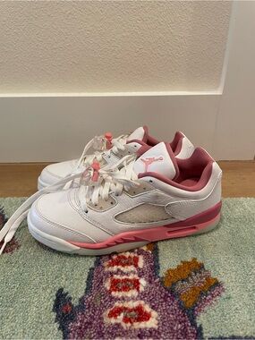 Air Jordan 5 Retro Low Crafted for Her Desert Berry Youth Sneakers 5.5Y